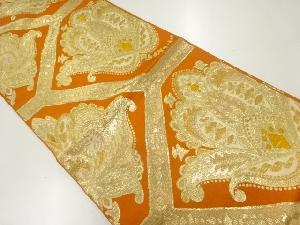 アンティーク　抽象花模様織出し袋帯（材料）